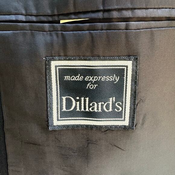 Ralph Lauren Sport Coat Jacket Chest 48” Black Wool Pinstripe Single Breasted - Picture 10 of 13